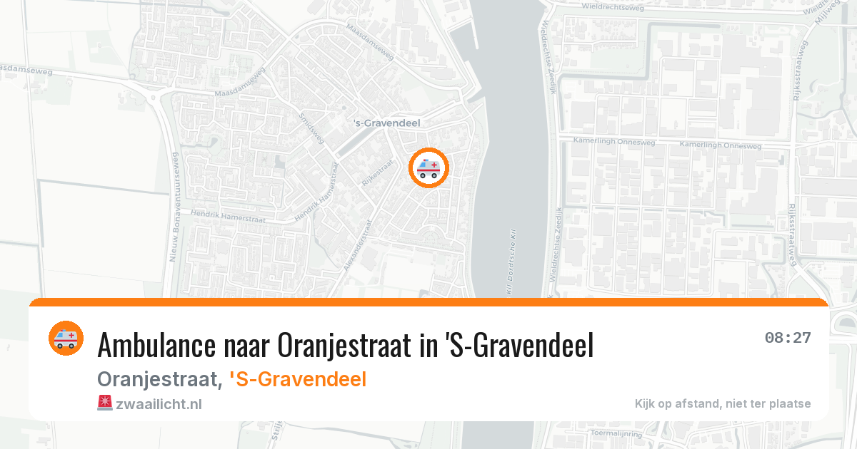 Ambulance naar Oranjestraat in 'S-Gravendeel — 29 apr 2026
