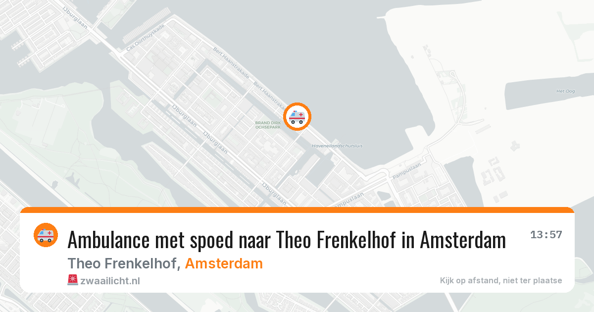 Ambulance met spoed naar Theo Frenkelhof in Amsterdam — 30 jun 2026