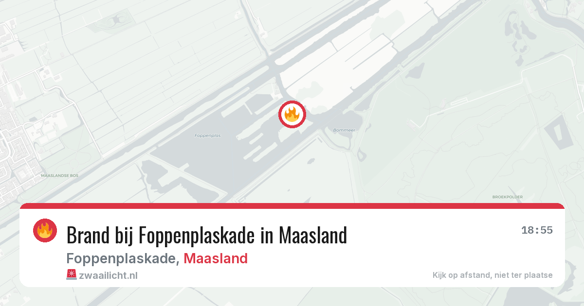 Brand bij Foppenplaskade in Maasland — 29 jul 2026