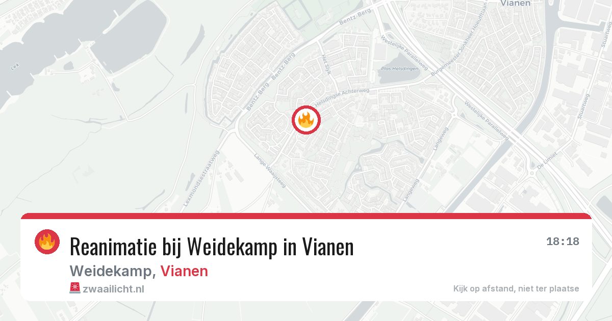 Reanimatie bij Weidekamp in Vianen — 21 jan 2026