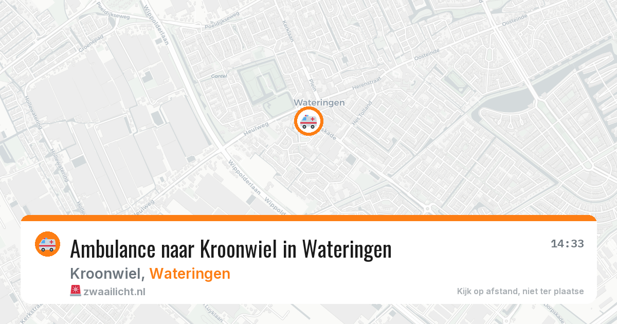 Ambulance naar Kroonwiel in Wateringen — 13 aug 2026