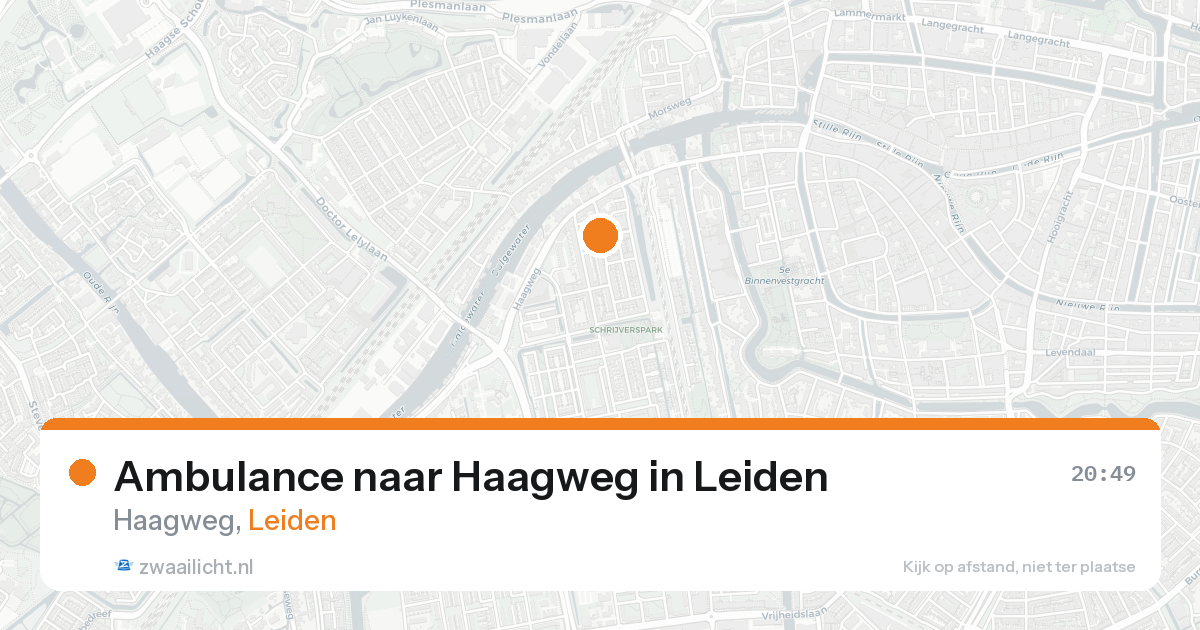 Ambulance naar Haagweg in Leiden — 20 mei 2026