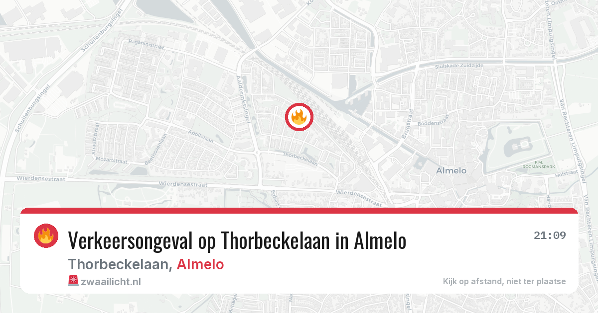 Verkeersongeval op Thorbeckelaan in Almelo — 9 mei 2026