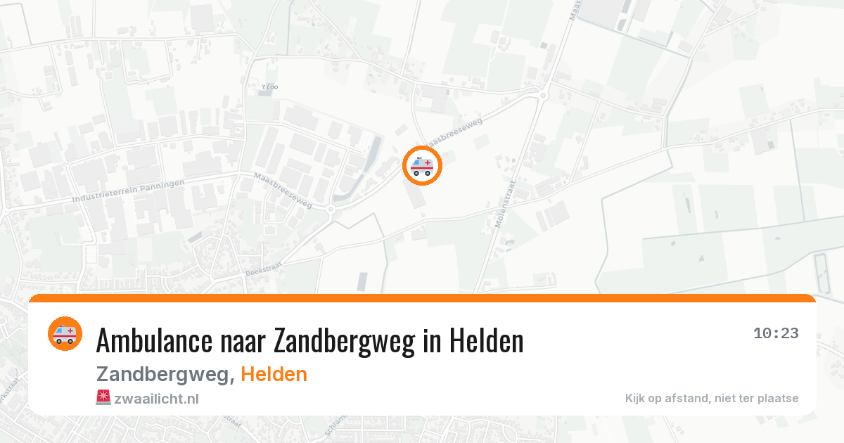 Ambulance naar Zandbergweg in Helden — 7 jun 2026