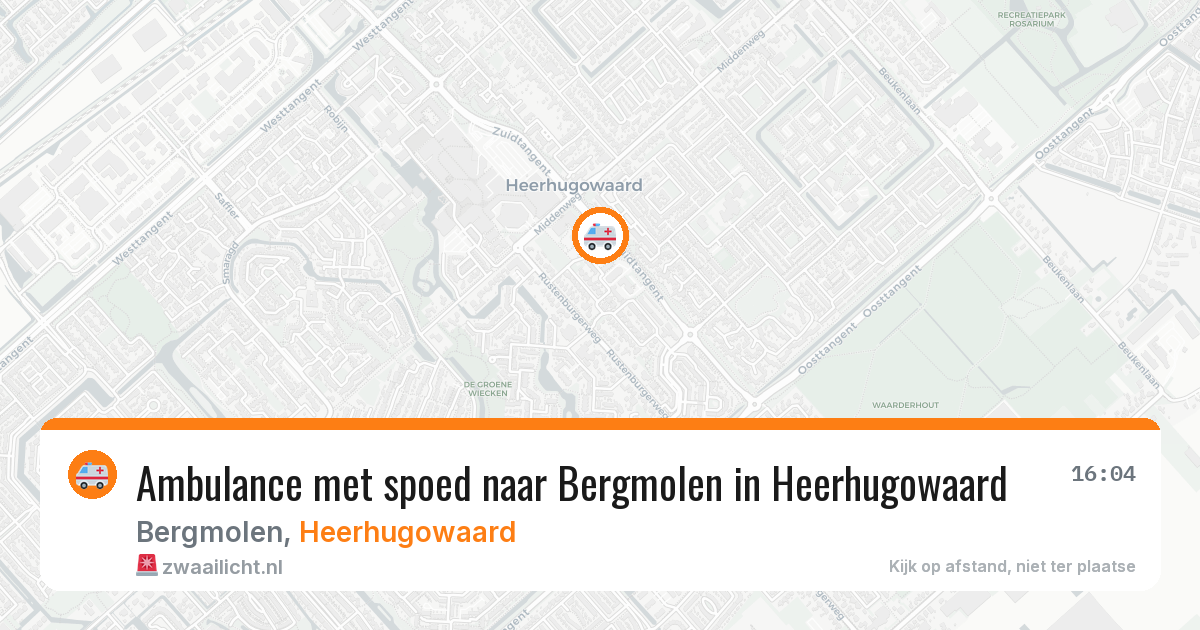 Ambulance met spoed naar Bergmolen in Heerhugowaard — 25 jun 2026