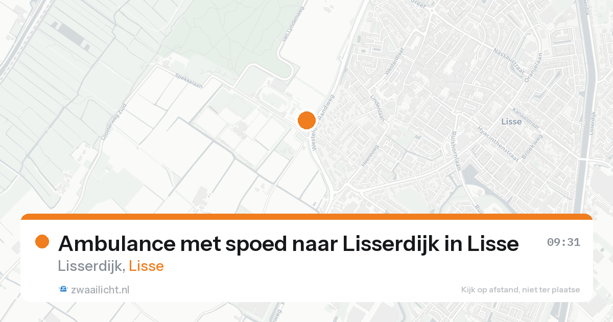 Ambulance met spoed naar Lisserdijk in Lisse — 21 aug 2026