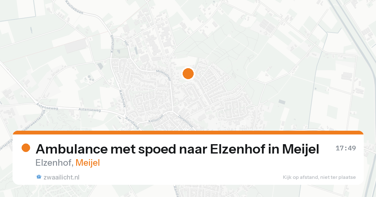 Ambulance met spoed naar Elzenhof in Meijel — 18 aug 2026