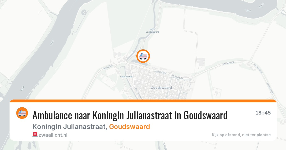 Ambulance naar Koningin Julianastraat in Goudswaard — 15 jun 2026