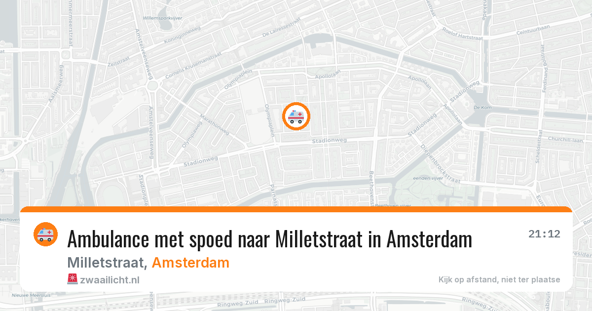 Ambulance met spoed naar Milletstraat in Amsterdam — 5 jul 2026
