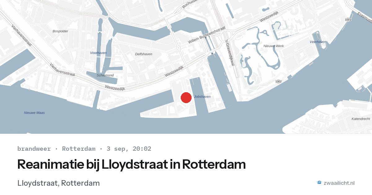 Reanimatie bij Lloydstraat in Rotterdam — 3 sep 2026