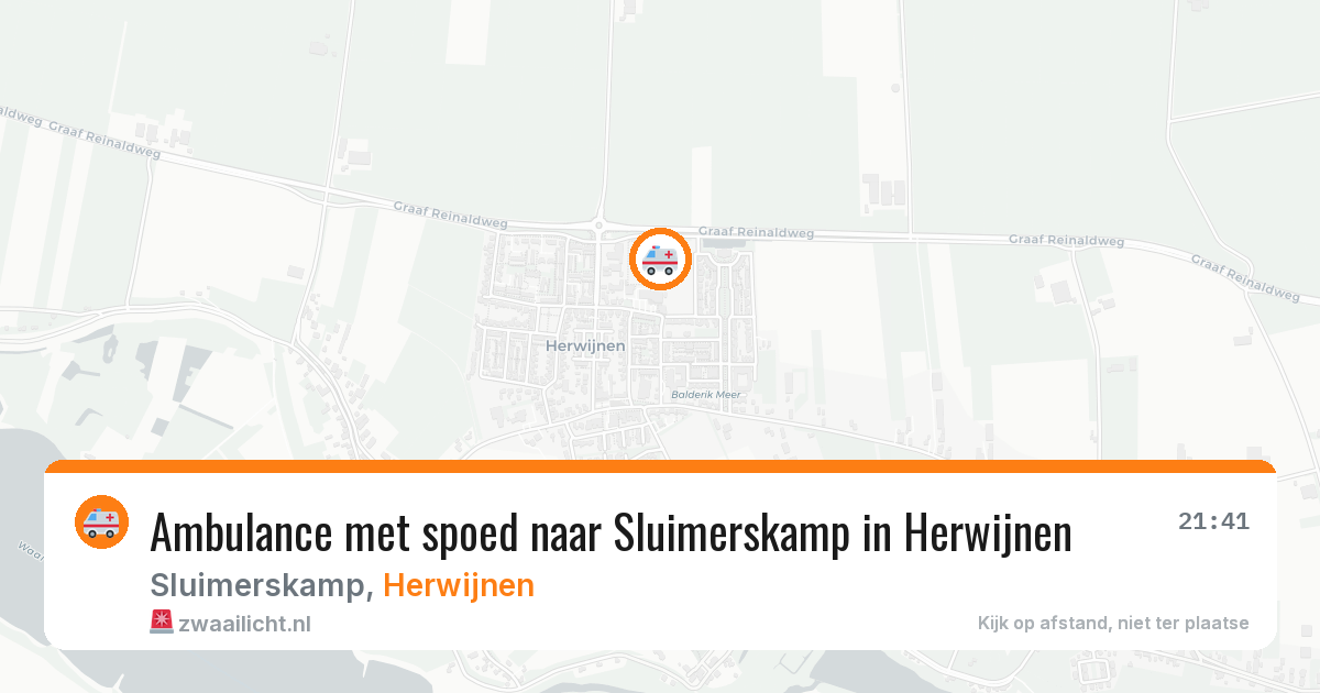 Ambulance met spoed naar Sluimerskamp in Herwijnen — 16 mrt 2026
