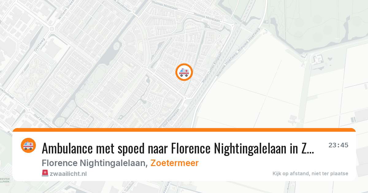 Ambulance met spoed naar Florence Nightingalelaan in Zoetermeer — 1 apr 2026