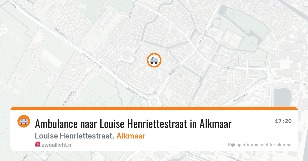 Ambulance naar Louise Henriettestraat in Alkmaar — 11 aug 2026