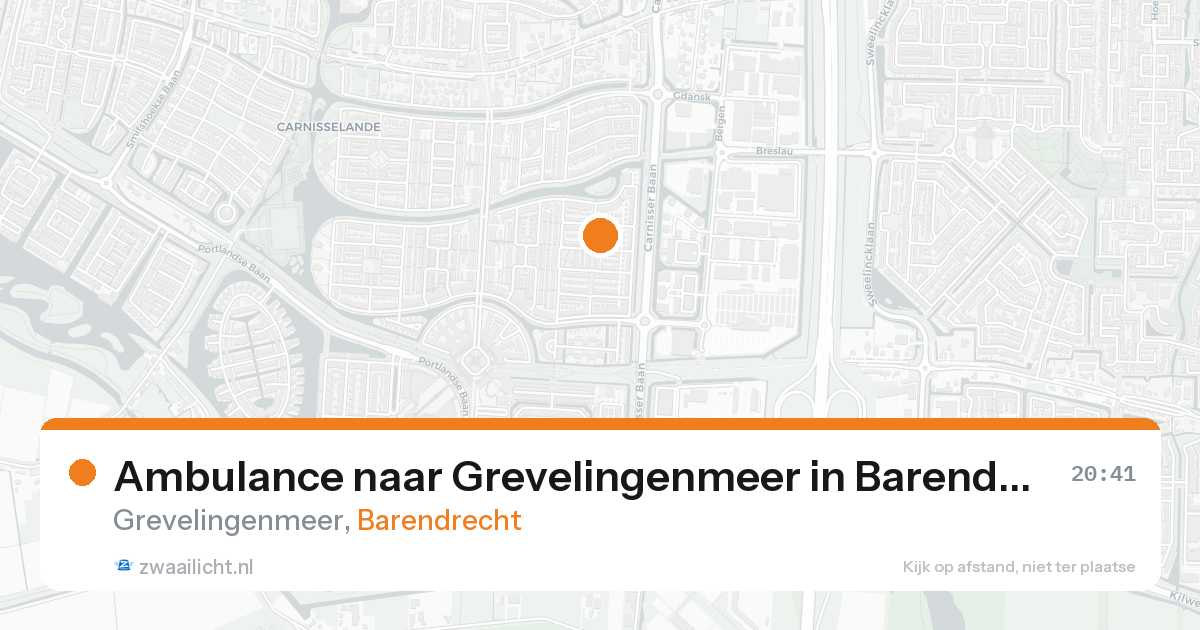 Ambulance naar Grevelingenmeer in Barendrecht — 25 aug 2026