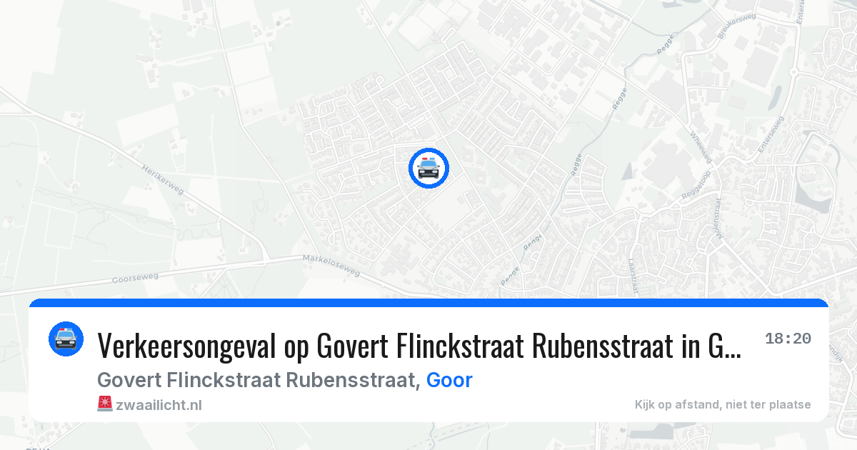 Verkeersongeval op Govert Flinckstraat Rubensstraat in Goor — 11 feb 2026