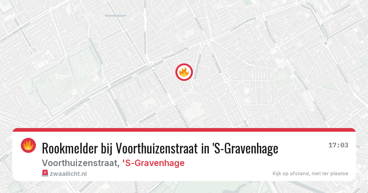 Rookmelder bij Voorthuizenstraat in 'S-Gravenhage — 14 jun 2026