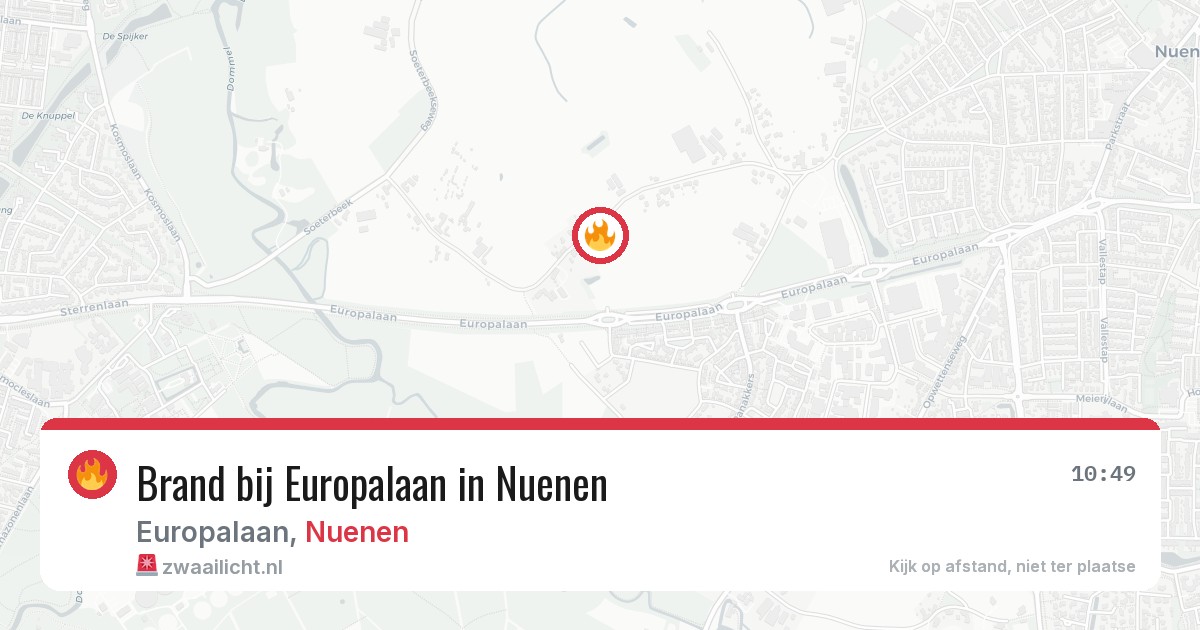 Brand bij Europalaan in Nuenen — 30 jun 2026