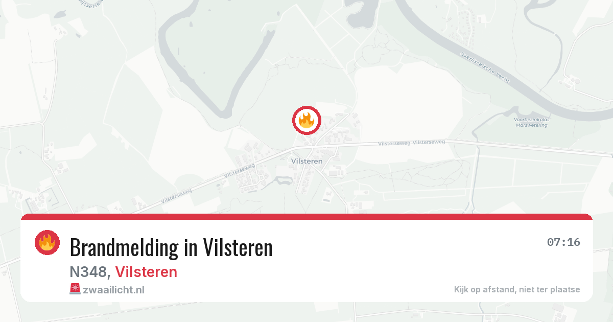 Brandmelding in Vilsteren — 20 jun 2026