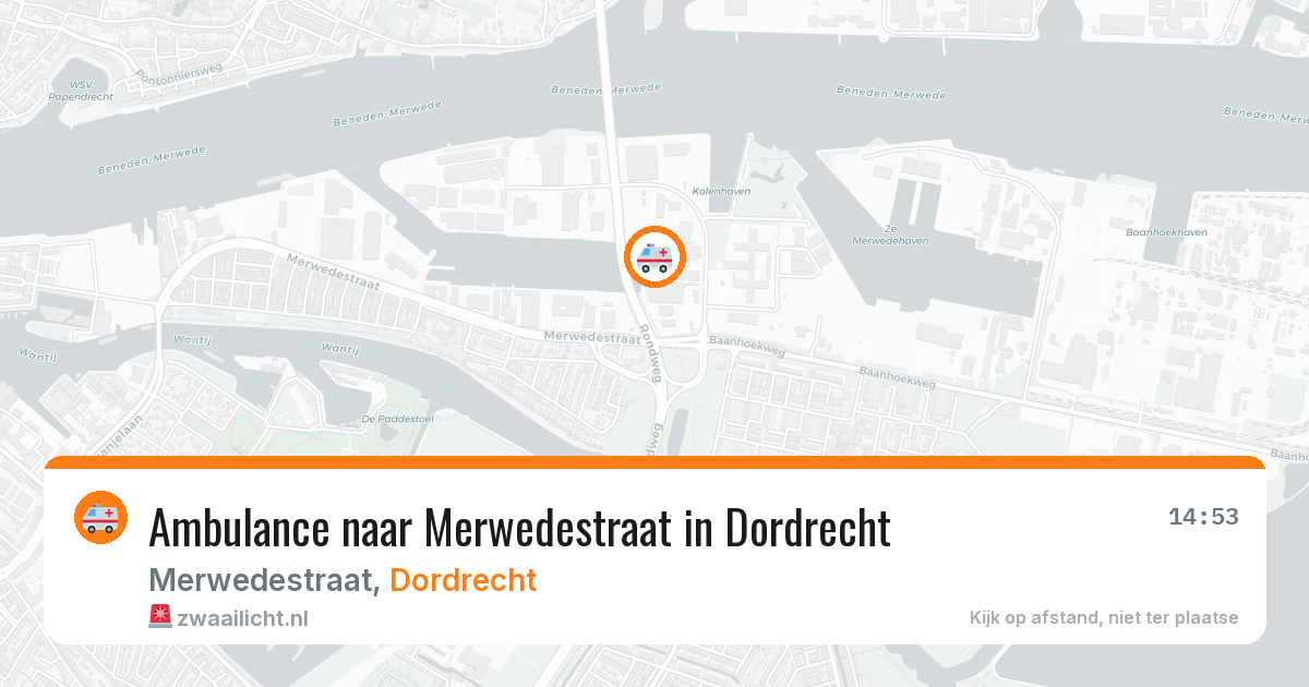 Ambulance naar Merwedestraat in Dordrecht — 25 jun 2026