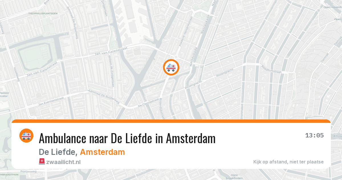 Ambulance naar De Liefde in Amsterdam — 26 jul 2026
