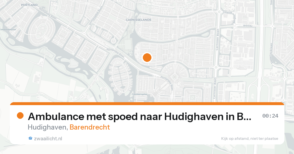 Ambulance met spoed naar Hudighaven in Barendrecht — 7 feb 2026