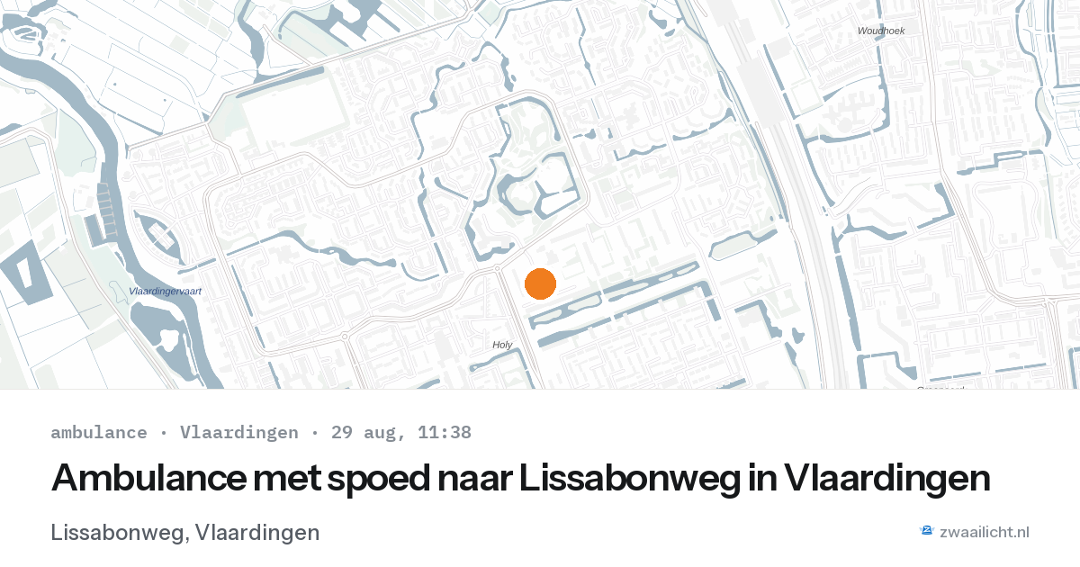 Ambulance met spoed naar Lissabonweg in Vlaardingen — 29 aug 2026