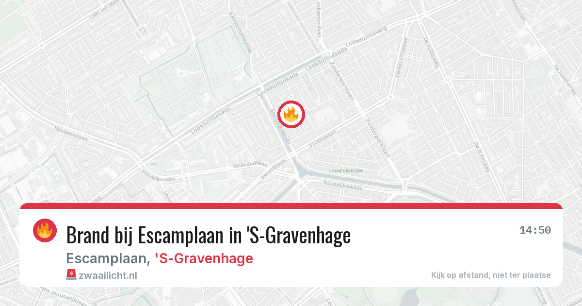 Brand bij Escamplaan in 'S-Gravenhage — 26 jun 2026