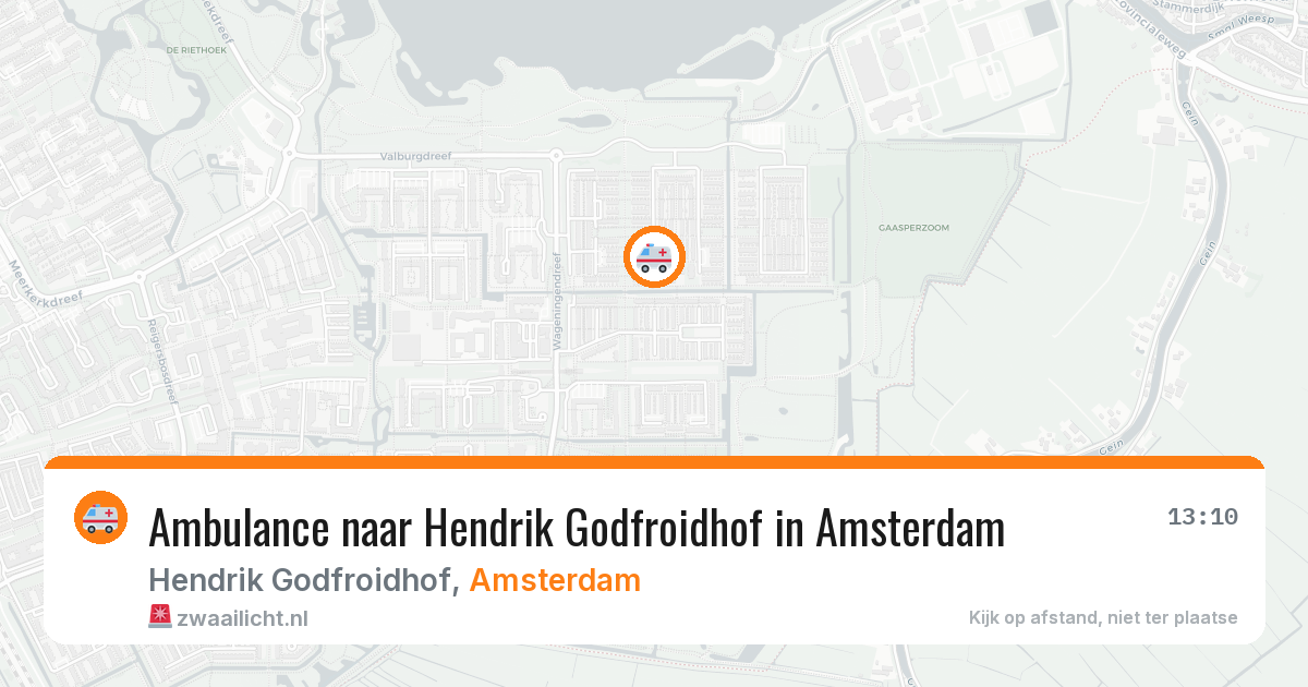 Ambulance naar Hendrik Godfroidhof in Amsterdam — 21 mei 2026