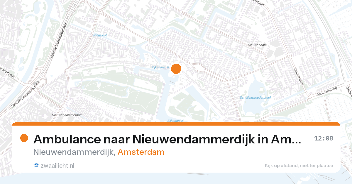 Ambulance naar Nieuwendammerdijk in Amsterdam — 27 aug 2026
