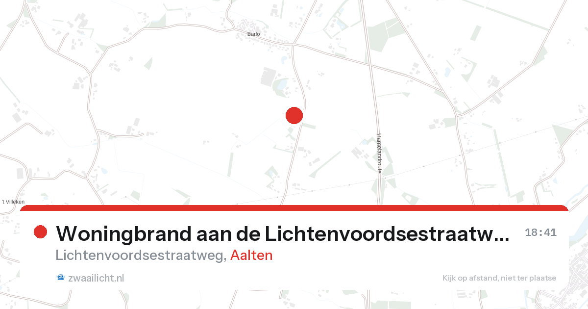 Woningbrand aan de Lichtenvoordsestraatweg in Aalten — 27 aug 2026