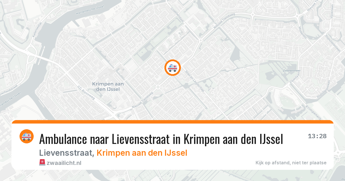 Ambulance naar Lievensstraat in Krimpen aan den IJssel — 14 mei 2026