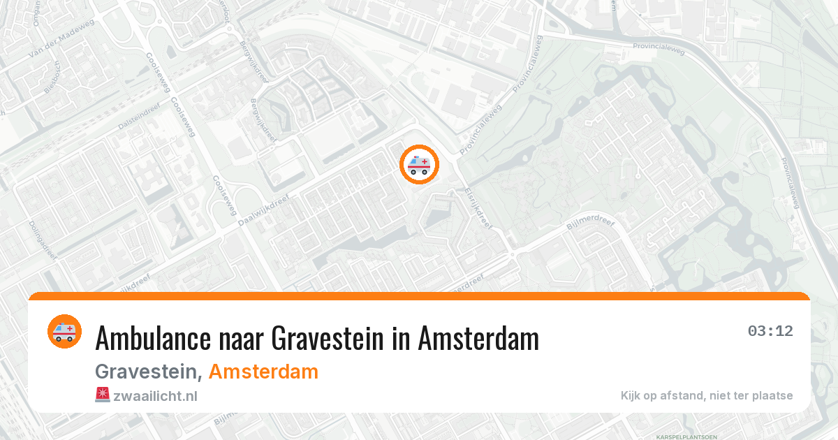 Ambulance naar Gravestein in Amsterdam — 22 jul 2026