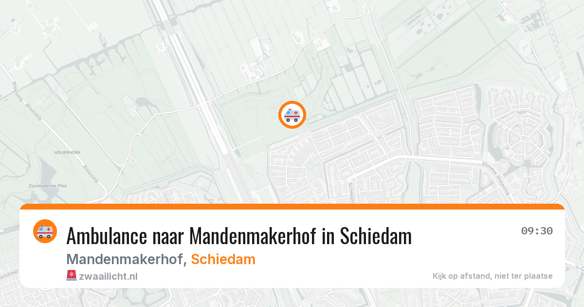Ambulance naar Mandenmakerhof in Schiedam — 8 apr 2026