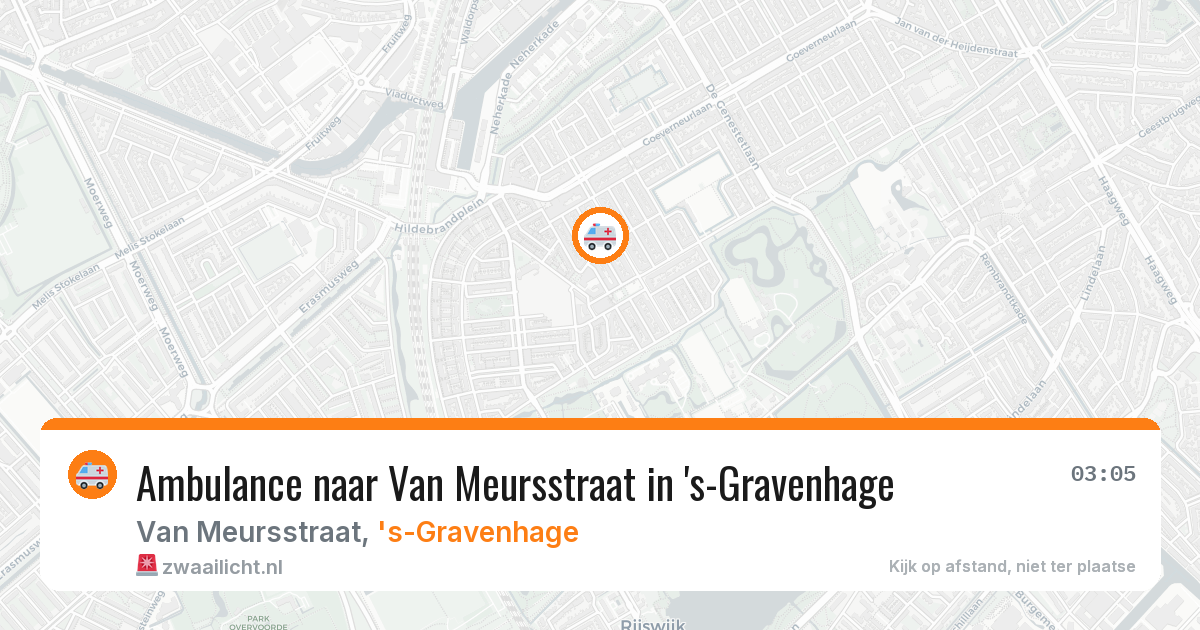 Ambulance naar Van Meursstraat in 's-Gravenhage — 2 aug 2026