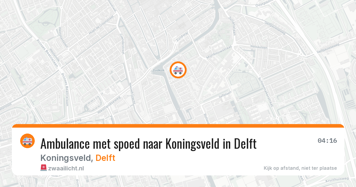 Ambulance met spoed naar Koningsveld in Delft — 21 jan 2026