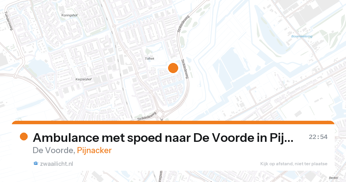 Ambulance met spoed naar De Voorde in Pijnacker — 18 jul 2026