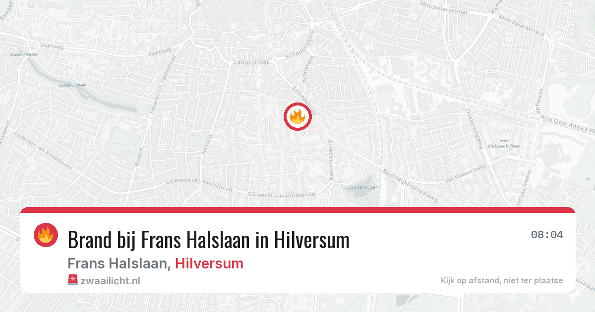Brand bij Frans Halslaan in Hilversum — 22 jul 2026
