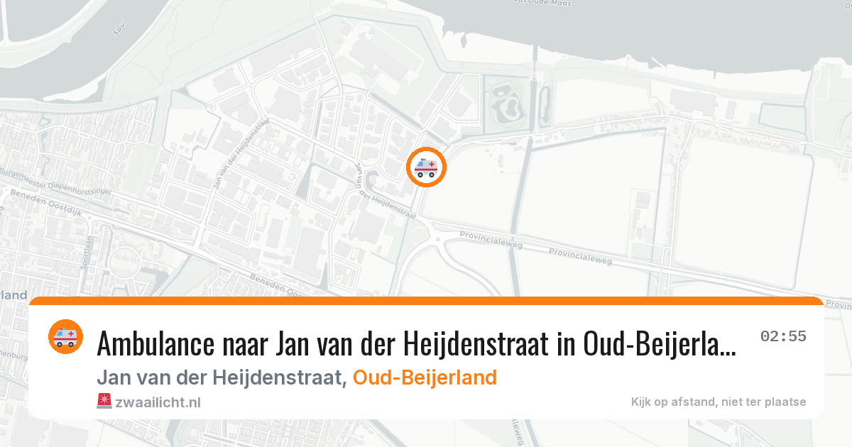 Ambulance naar Jan van der Heijdenstraat in Oud-Beijerland — 14 mei 2026