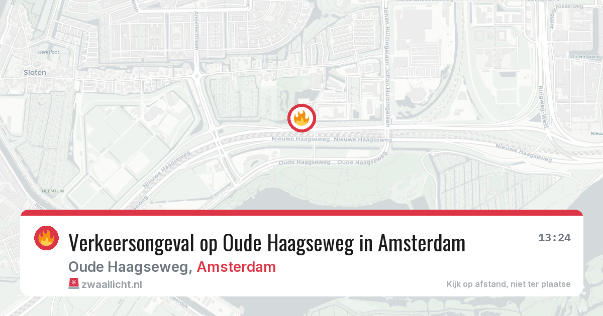 Verkeersongeval op Oude Haagseweg in Amsterdam — 3 aug 2026