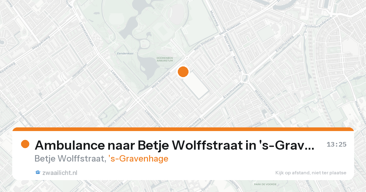 Ambulance naar Betje Wolffstraat in 's-Gravenhage — 16 aug 2026