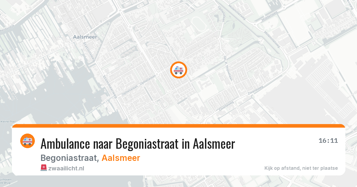 Ambulance naar Begoniastraat in Aalsmeer — 1 apr 2026