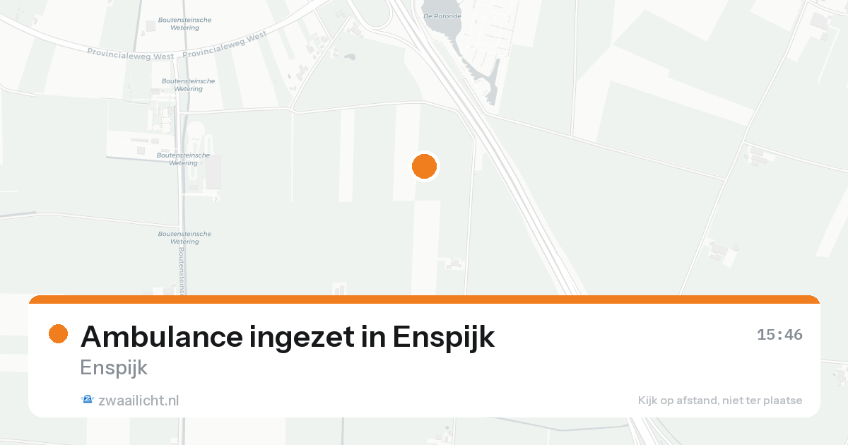 Ambulance ingezet in Enspijk — 20 aug 2026