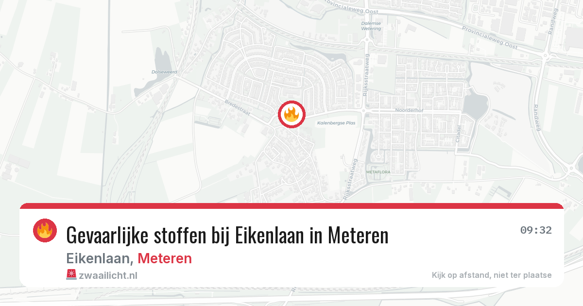Gevaarlijke stoffen bij Eikenlaan in Meteren — 4 mei 2026