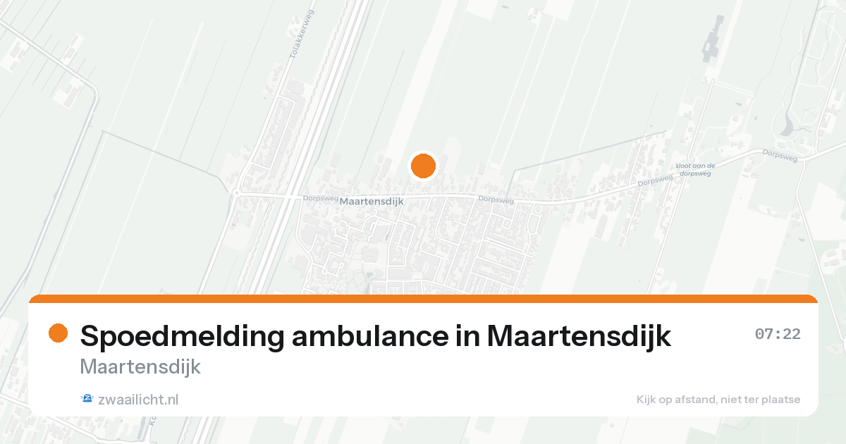 Spoedmelding ambulance in Maartensdijk — 20 aug 2026