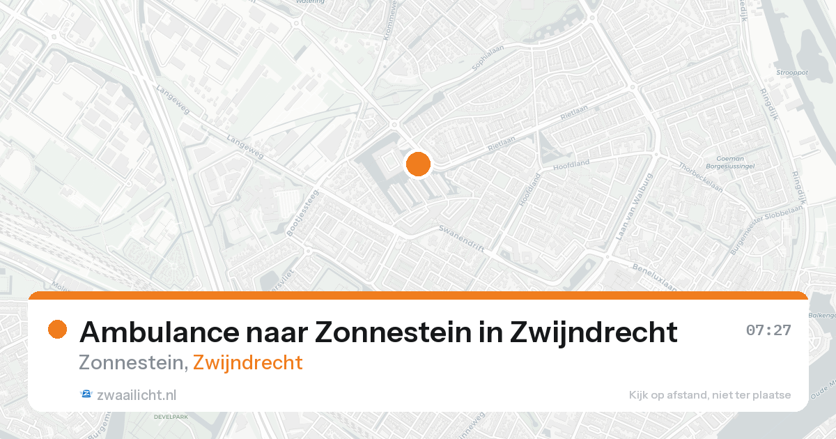 Ambulance naar Zonnestein in Zwijndrecht — 22 aug 2026