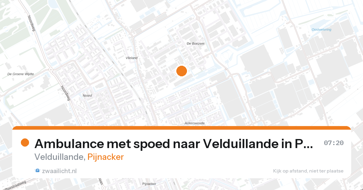 Ambulance met spoed naar Velduillande in Pijnacker — 11 mei 2026