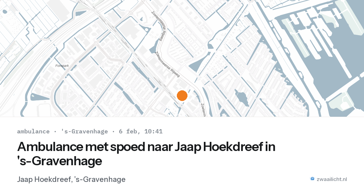 Ambulance met spoed naar Jaap Hoekdreef in 's-Gravenhage — 6 feb 2026