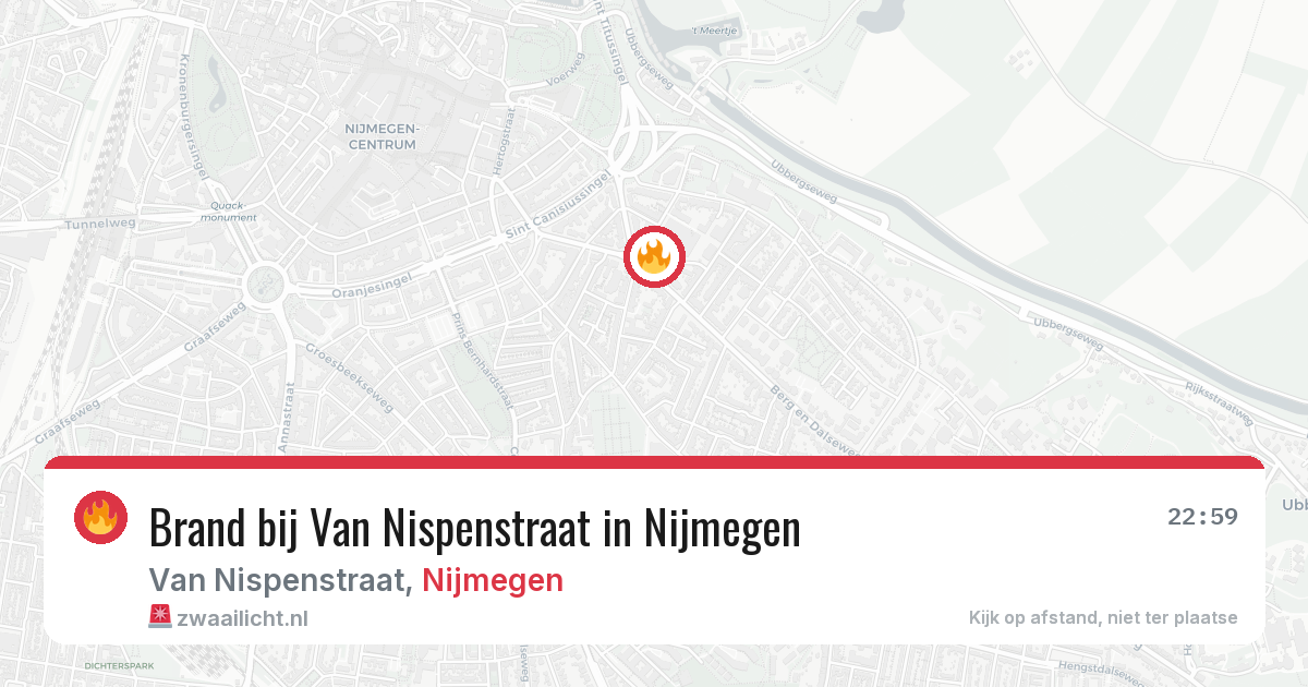 Brand bij Van Nispenstraat in Nijmegen — 26 jul 2026