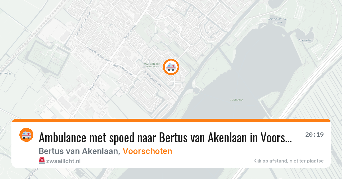 Ambulance met spoed naar Bertus van Akenlaan in Voorschoten — 28 mei 2026