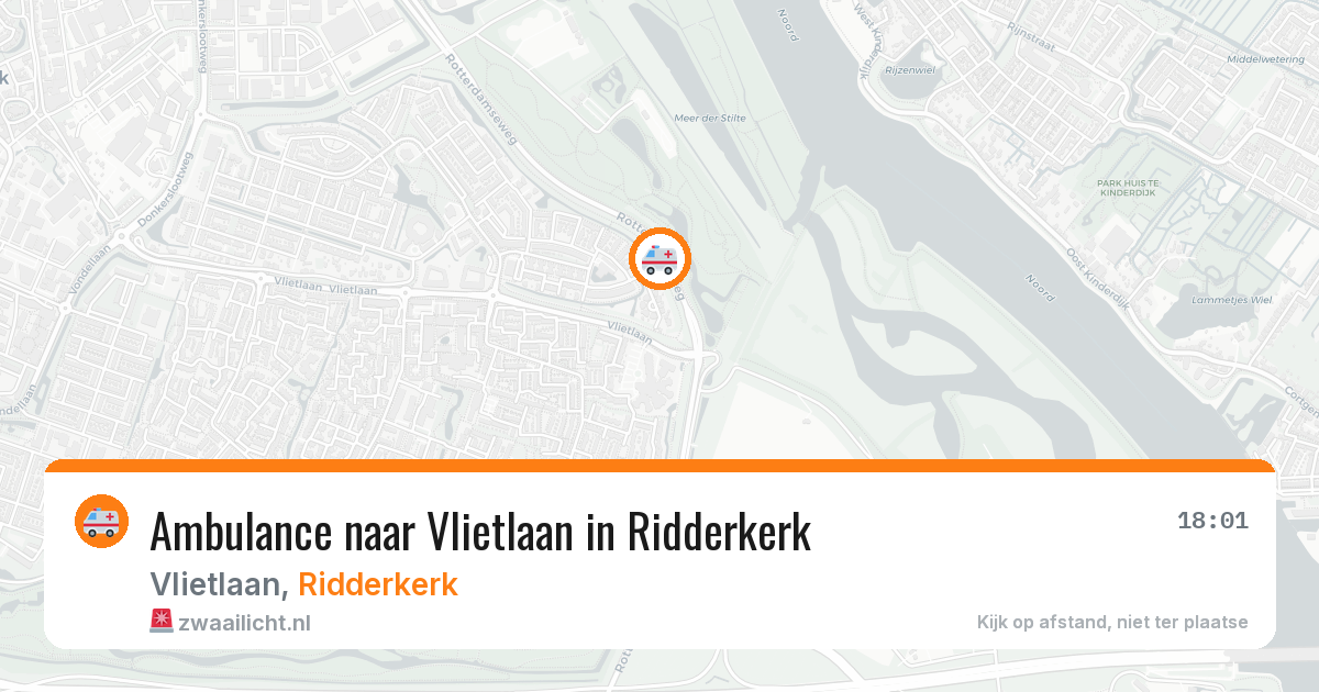 Ambulance naar Vlietlaan in Ridderkerk — 26 jun 2026